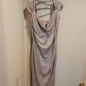 Stop Staring Gold Shimmer Dress Size 14